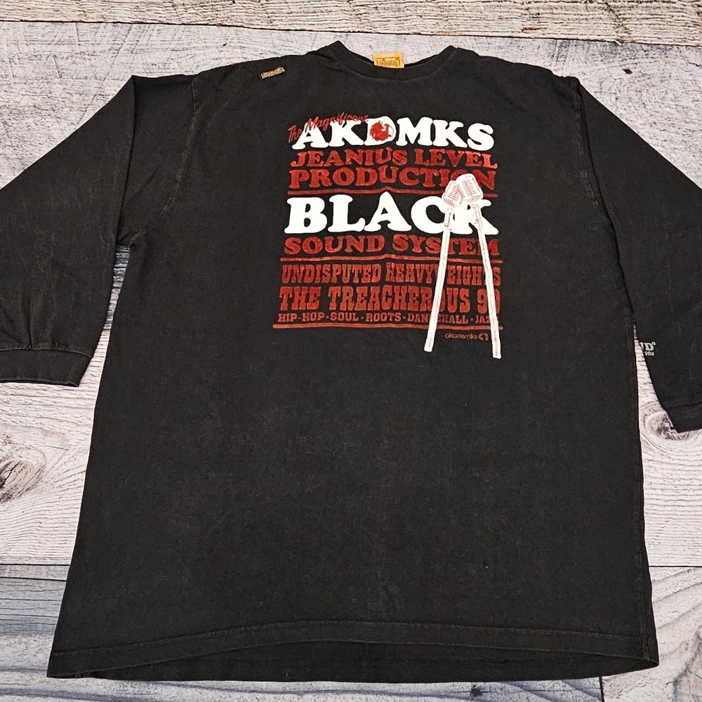 Akademiks Men's Double Side Sound System Long Sleeve Shirt Men's Size 5xl View 2
